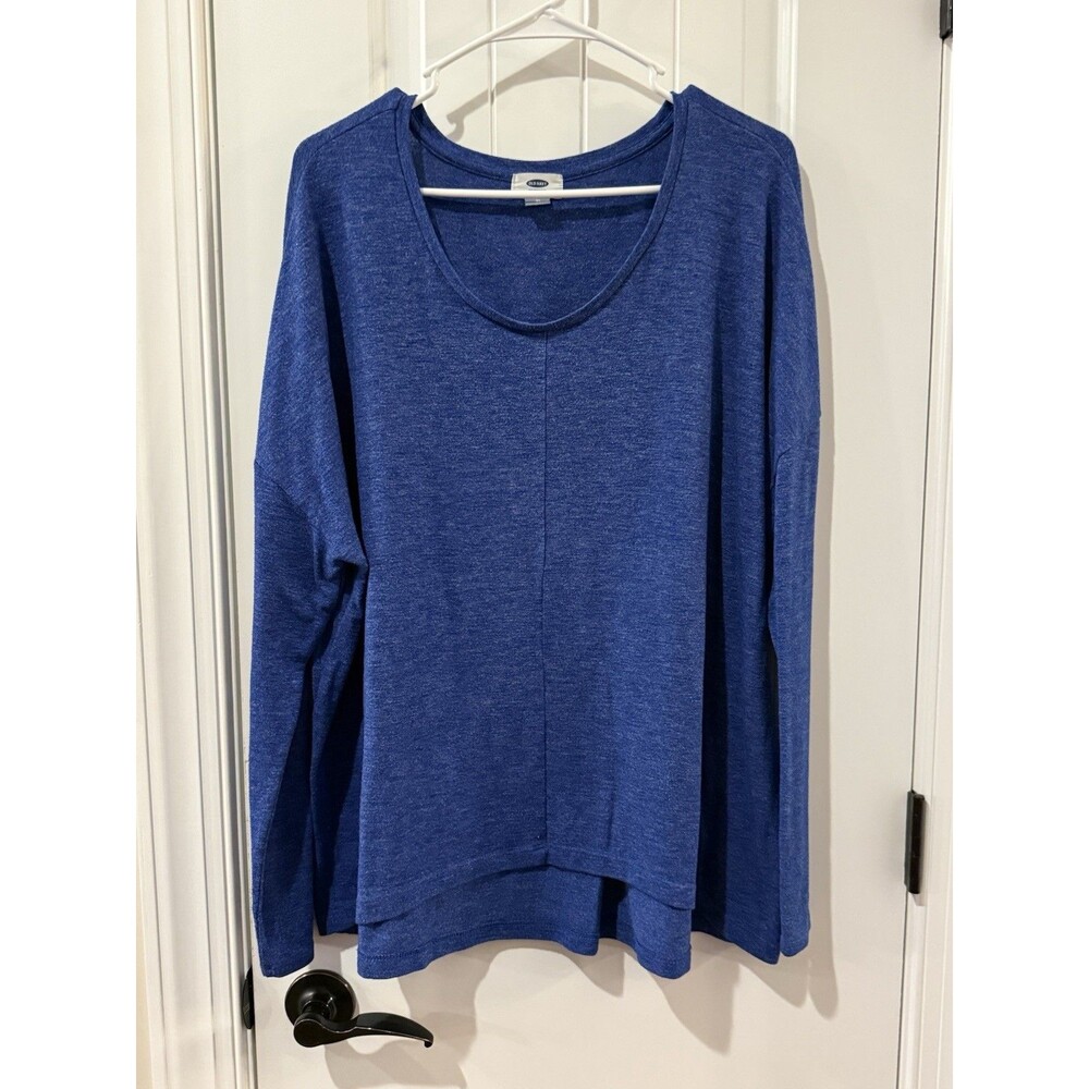 New Soft Comfy Purple/Blue old Navy Pullover Stretchy Knit Sweater XL